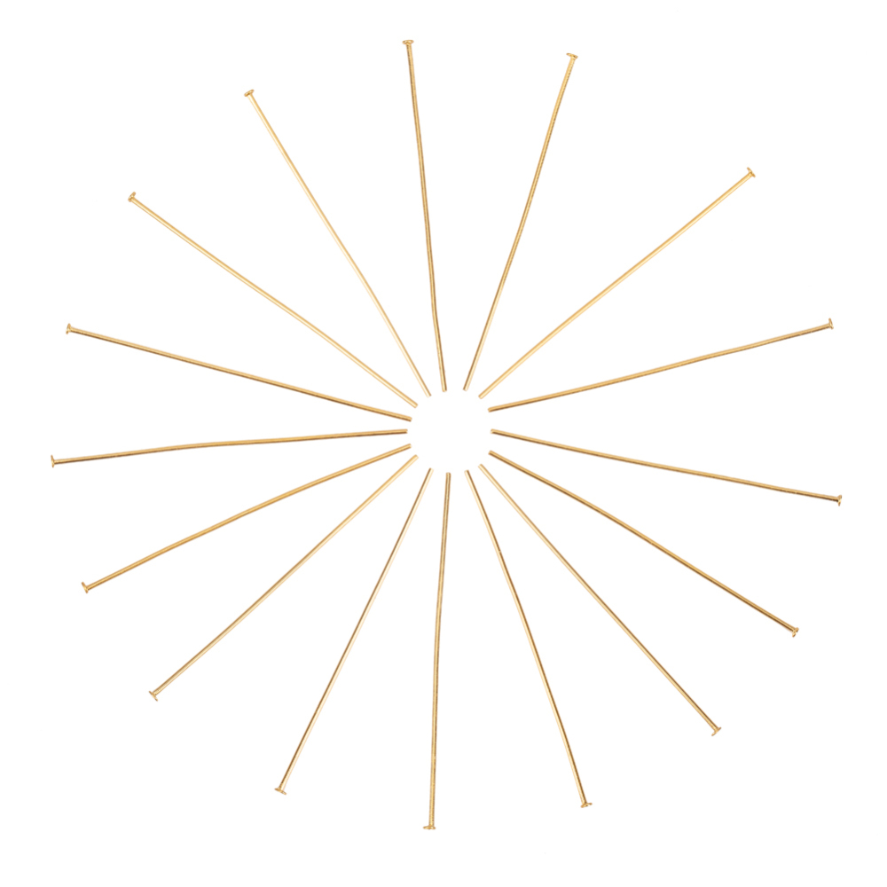 Alfinete aço inox dourado - 5 cm (20 peças) IN-45